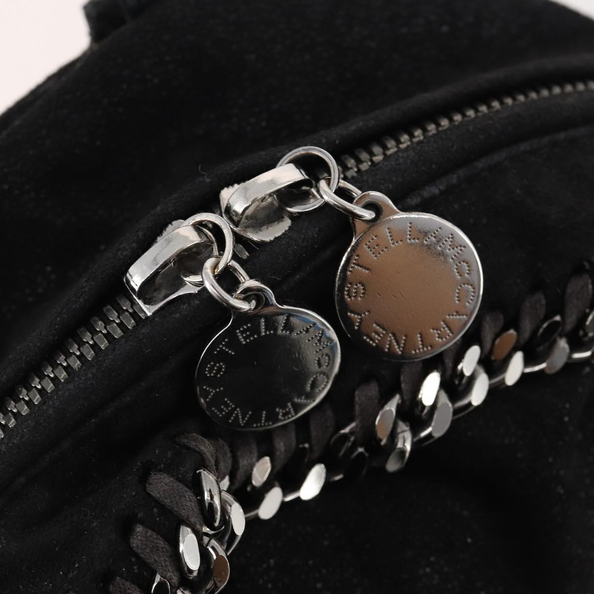 Stella MacCartney Falabella Backpack Suede Black Silver Auth BA11573