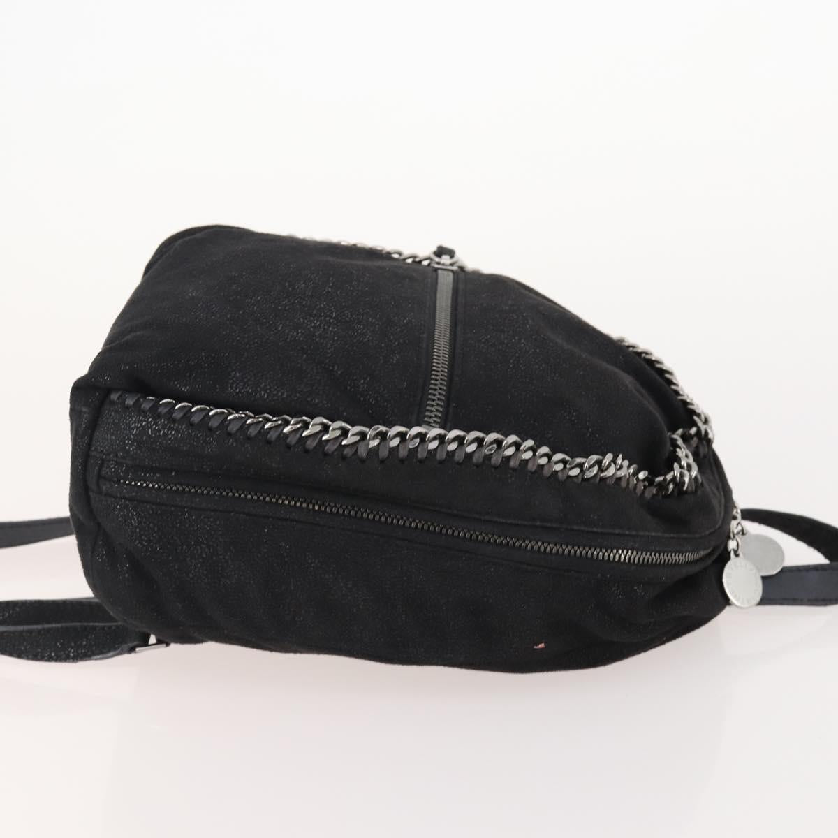 Stella MacCartney Falabella Backpack Suede Black Silver Auth BA11573