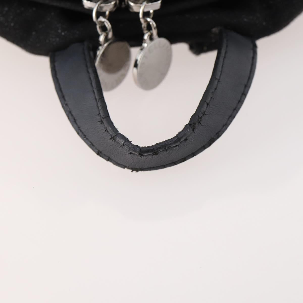 Stella MacCartney Falabella Backpack Suede Black Silver Auth BA11573