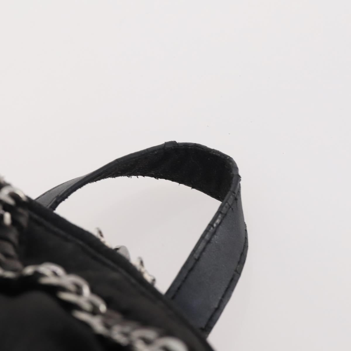 Stella MacCartney Falabella Backpack Suede Black Silver Auth BA11573