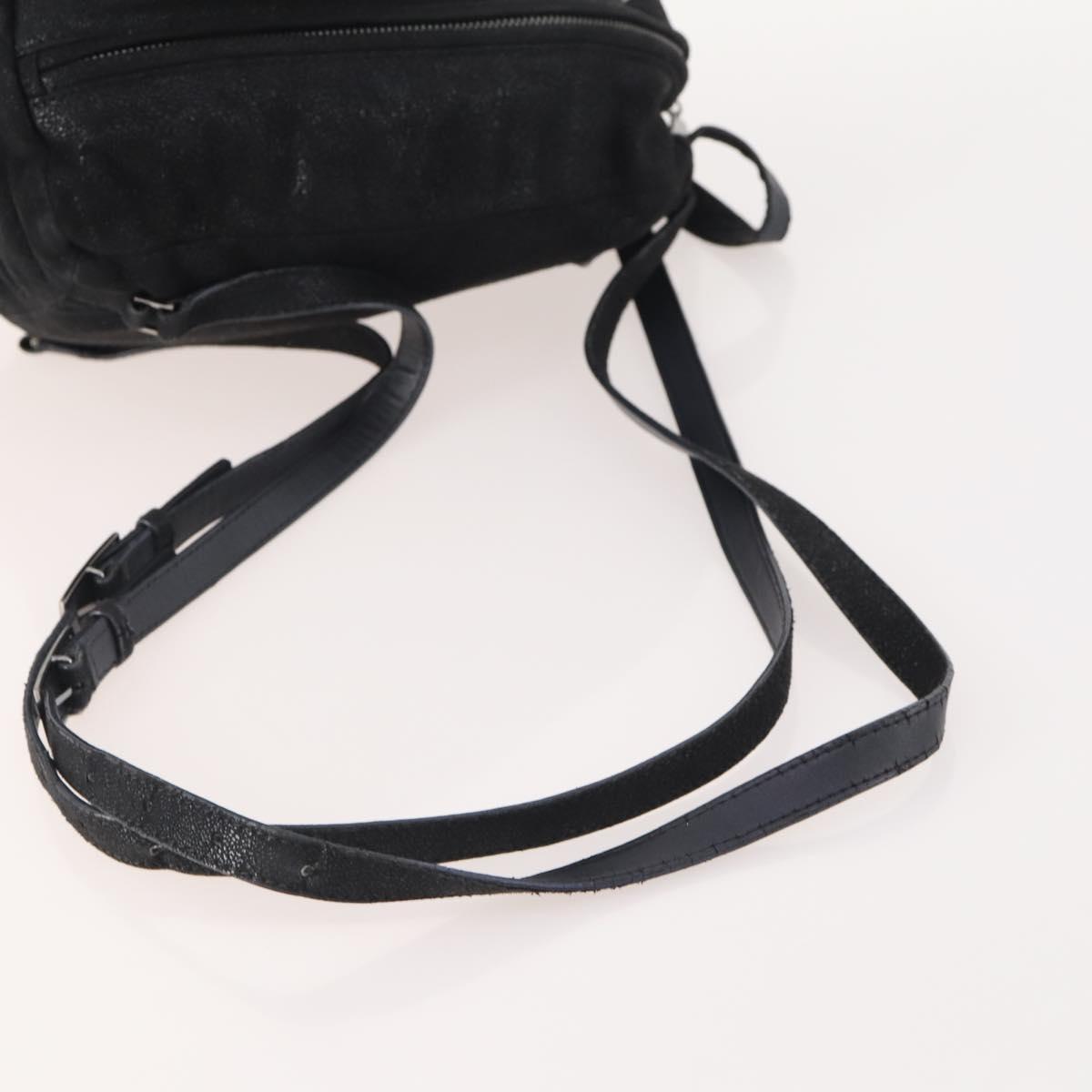 Stella MacCartney Falabella Backpack Suede Black Silver Auth BA11573