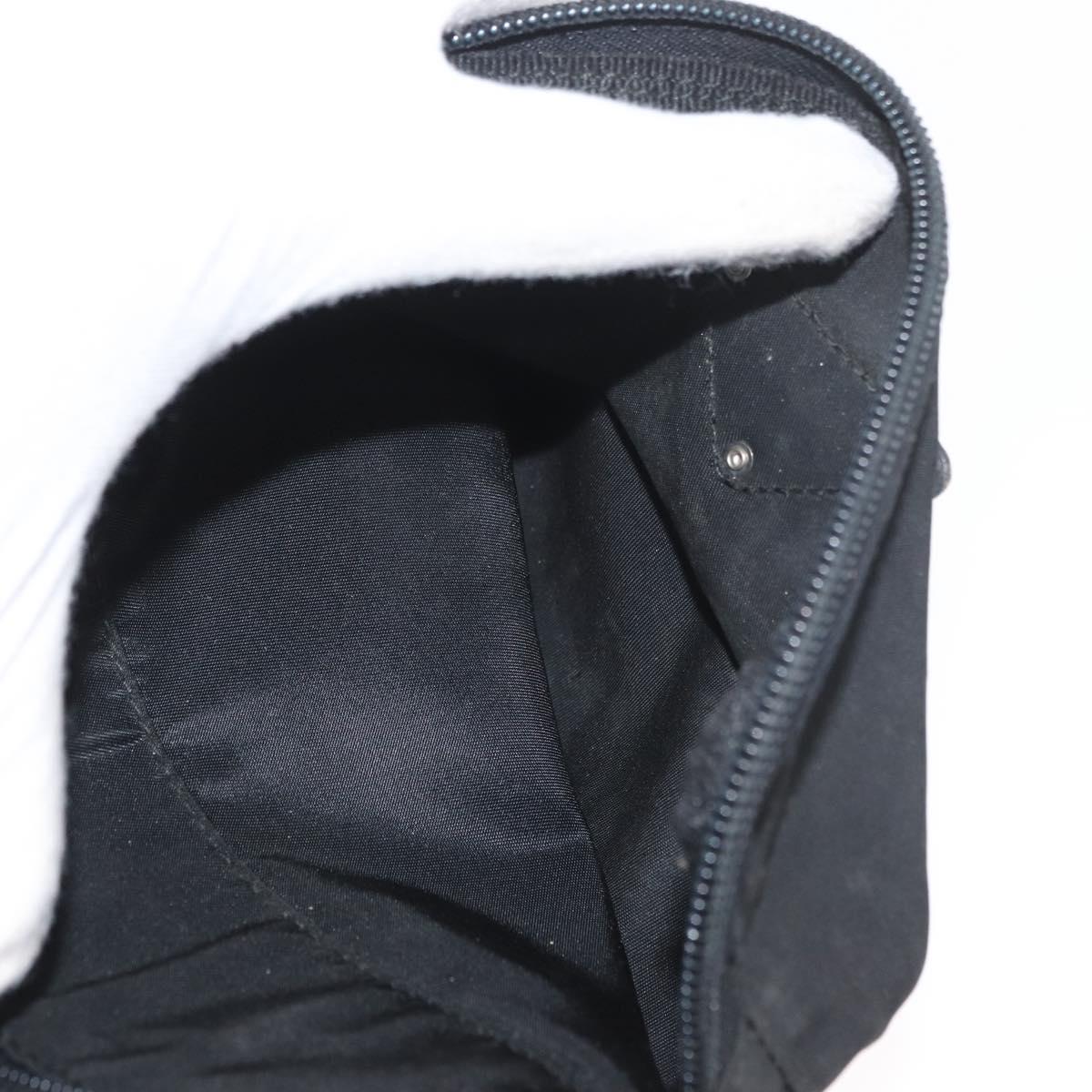 PRADA Backpack Nylon Black Silver Auth BA11574