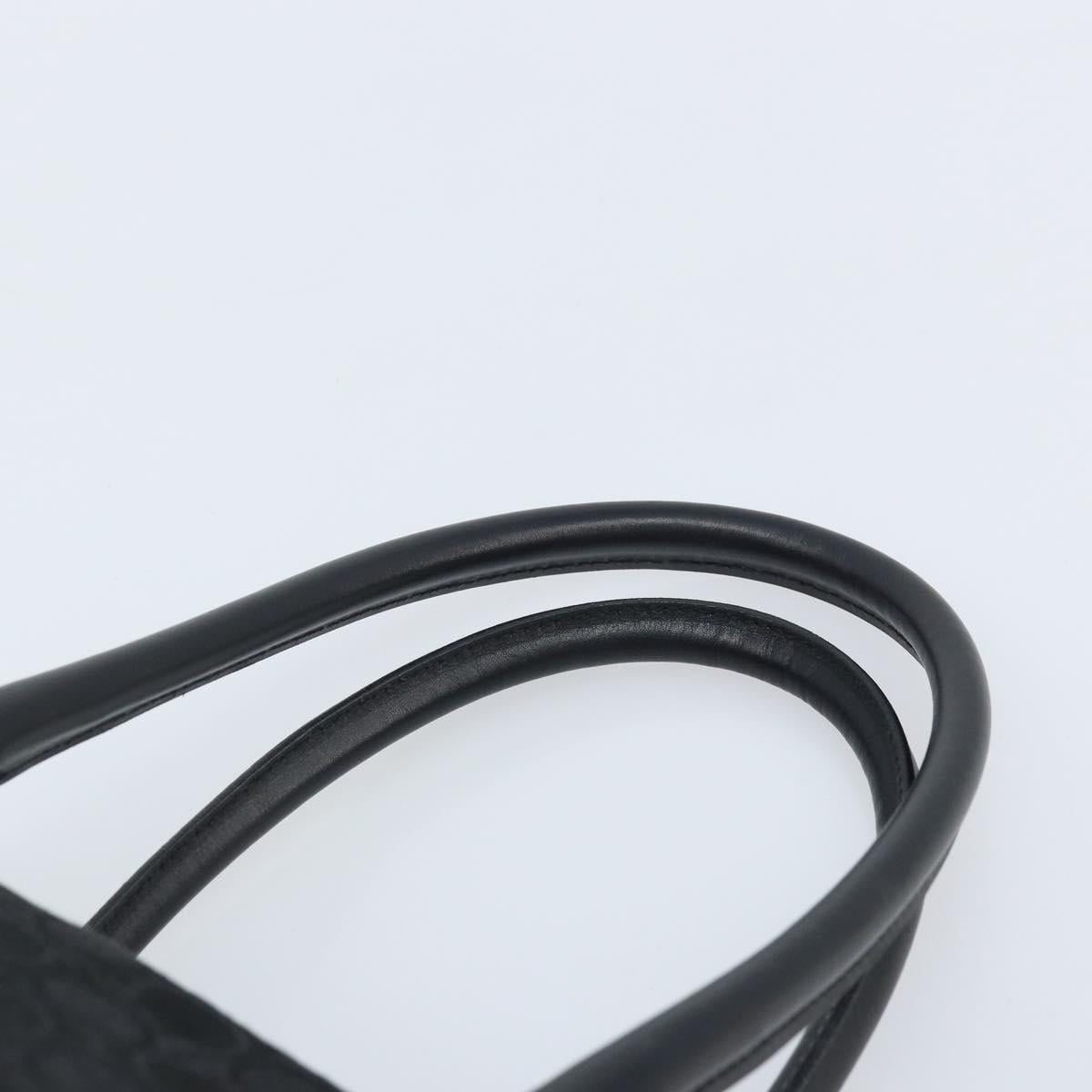 Salvatore Ferragamo Hand Bag Canvas Black Silver Auth BA11576