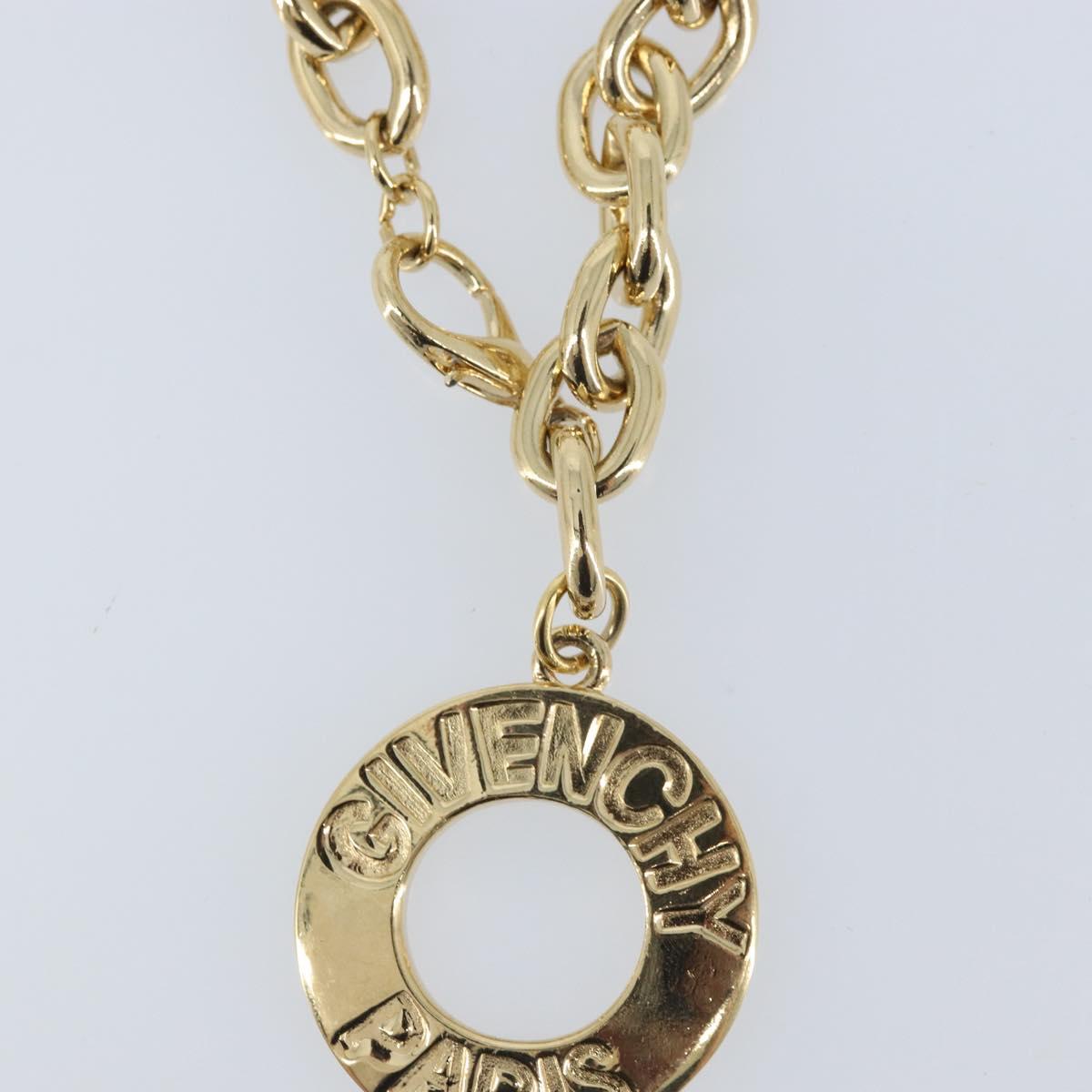 GIVENCHY Key Holder metal Gold Tone Auth BA11586