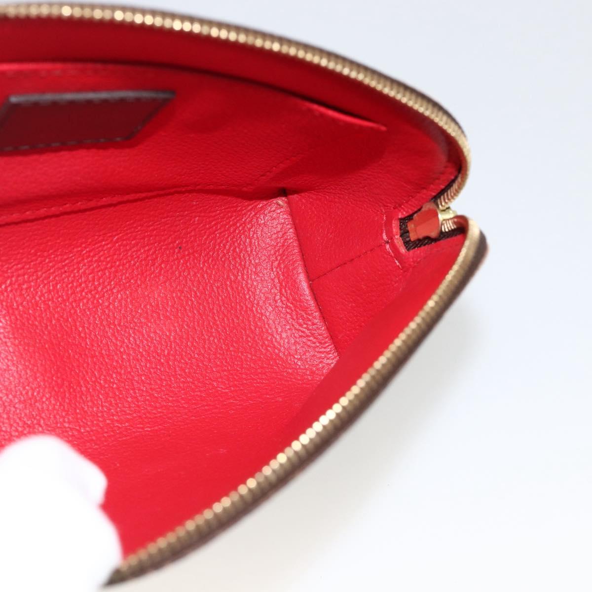 LOUIS VUITTON Damier Ebene Pochette Cosmetic PM Pouch N47516 LV Auth BA11593