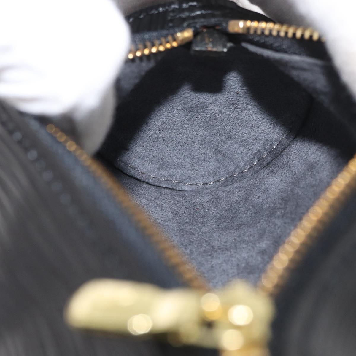 LOUIS VUITTON Epi Soufflot Pouch Pouch Black LV Auth BA11601