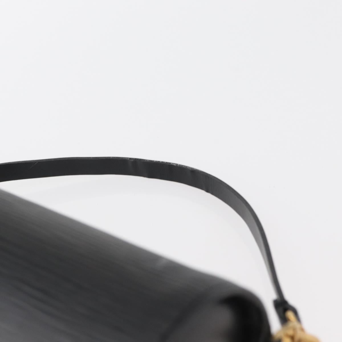 LOUIS VUITTON Epi Soufflot Pouch Pouch Black LV Auth BA11601