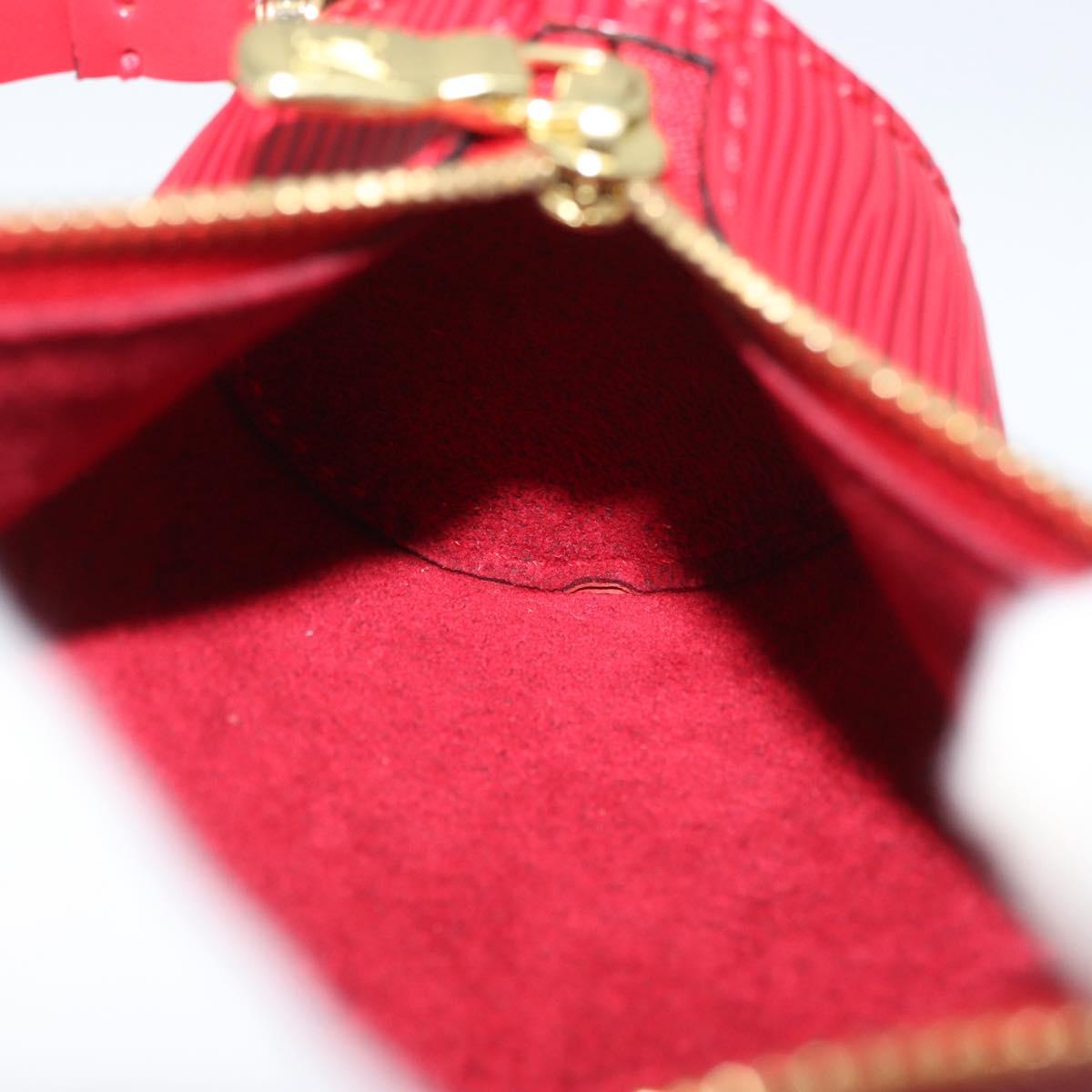 LOUIS VUITTON Epi Soufflot Pouch Accessory Pouch Red LV Auth BA11602