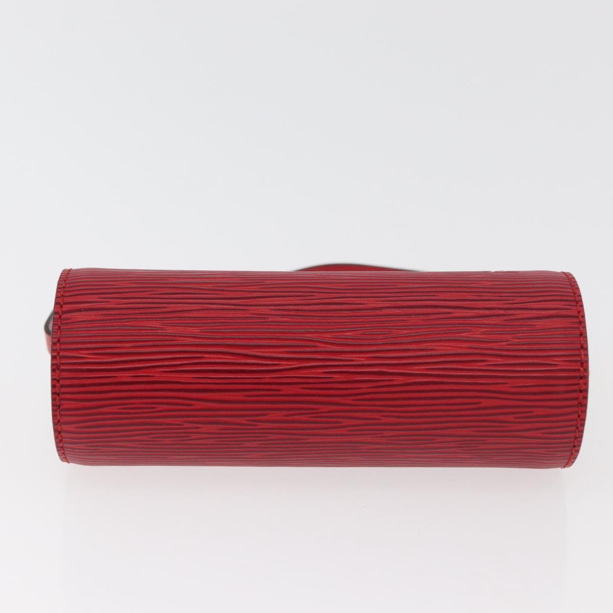 LOUIS VUITTON Epi Soufflot Pouch Accessory Pouch Red LV Auth BA11602