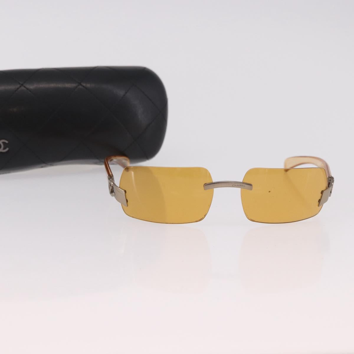 CHANEL Sunglasses plastic Brown CC Auth BA11608