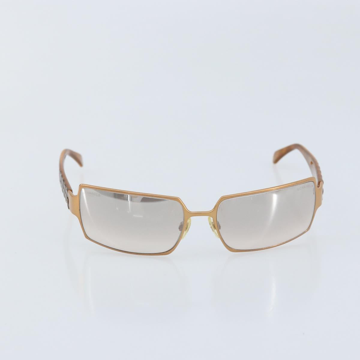 CHANEL Sunglasses plastic Brown CC Auth BA11609