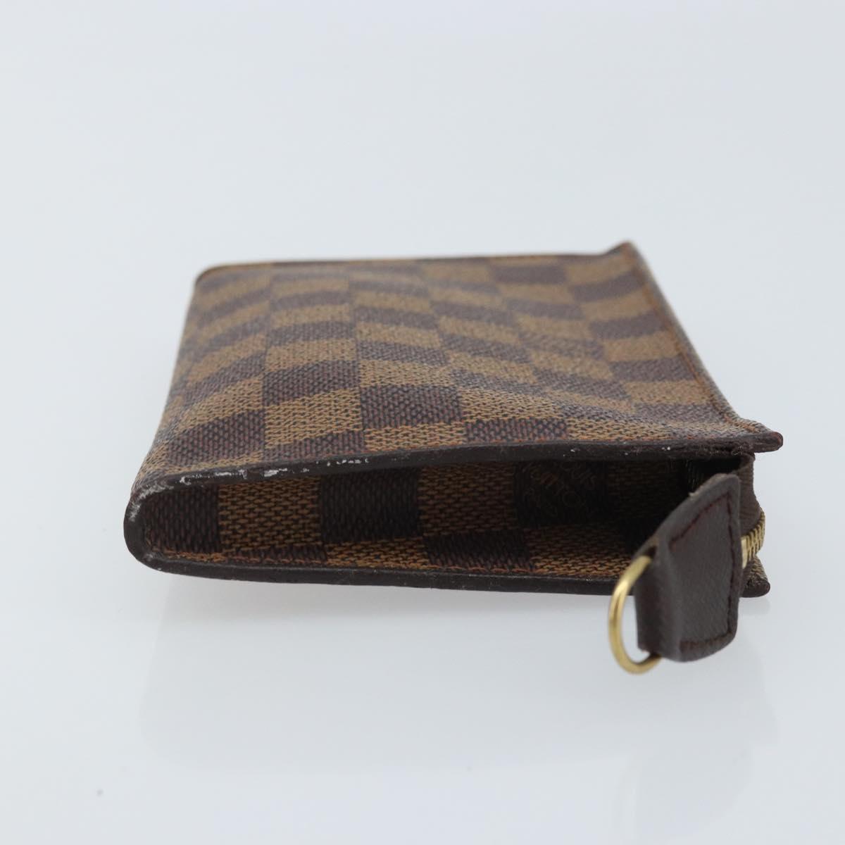 LOUIS VUITTON Damier Ebene Marais Pouch LV Auth BA11616