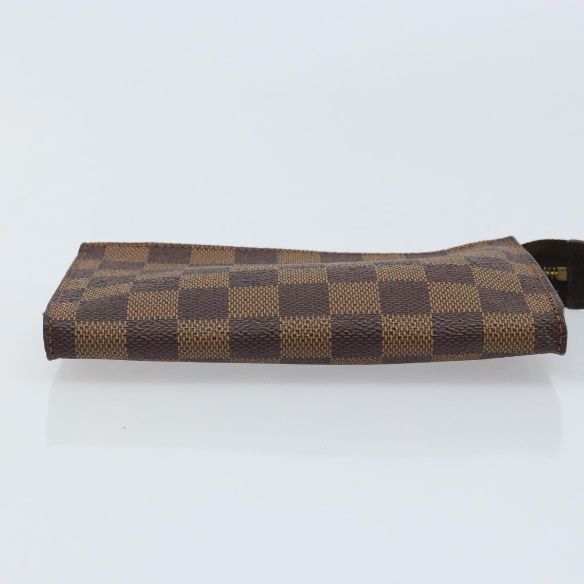 LOUIS VUITTON Damier Ebene Marais Pouch LV Auth BA11616