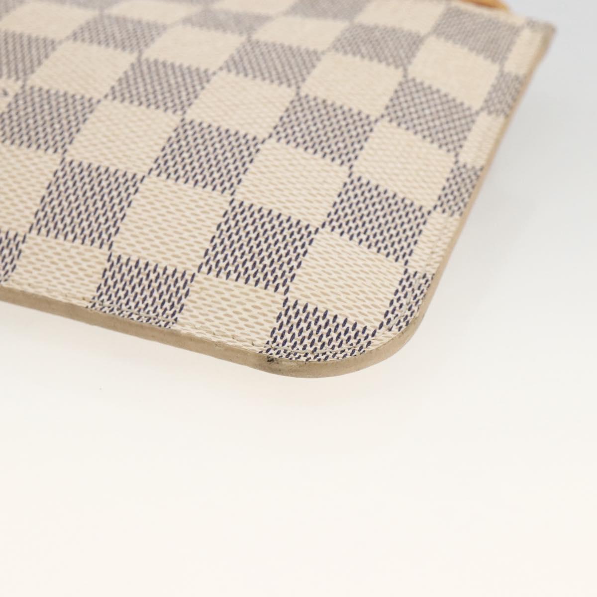 LOUIS VUITTON Damier Azur Neverfull PM Pouch Accessory Pouch LV Auth BA11621
