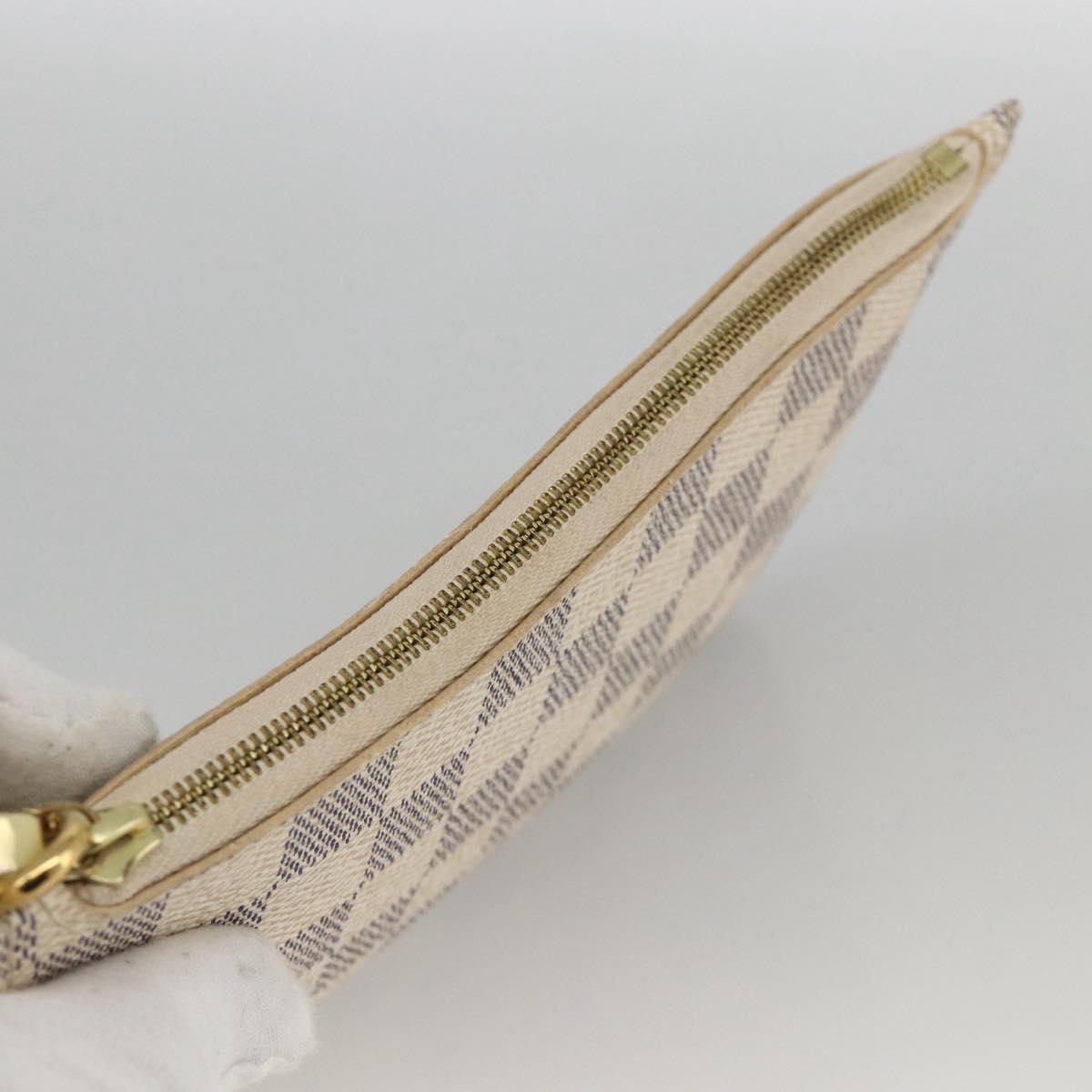 LOUIS VUITTON Damier Azur Neverfull PM Pouch Accessory Pouch LV Auth BA11621