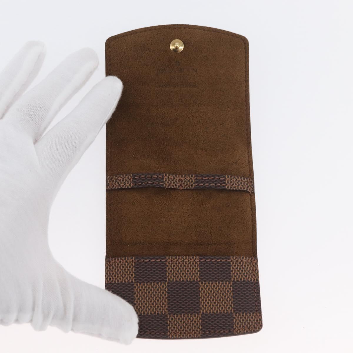 LOUIS VUITTON Damier Ebene Buton De Manchette Cuffs LV Auth BA11622