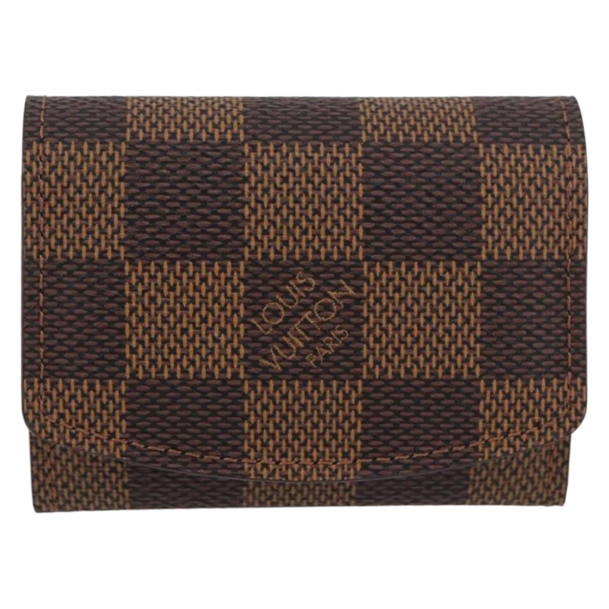 LOUIS VUITTON Damier Ebene Buton De Manchette Cuffs LV Auth BA11622
