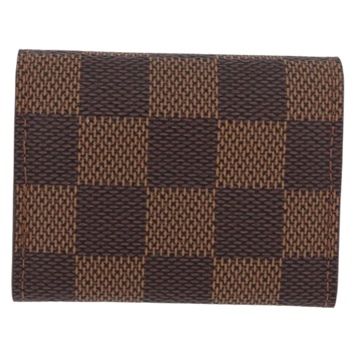 LOUIS VUITTON Damier Ebene Buton De Manchette Cuffs LV Auth BA11622