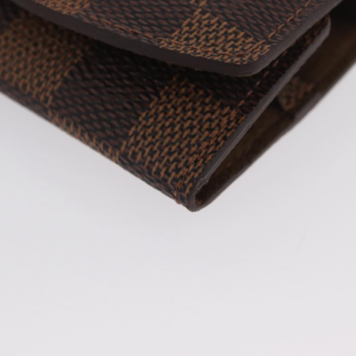 LOUIS VUITTON Damier Ebene Buton De Manchette Cuffs LV Auth BA11622