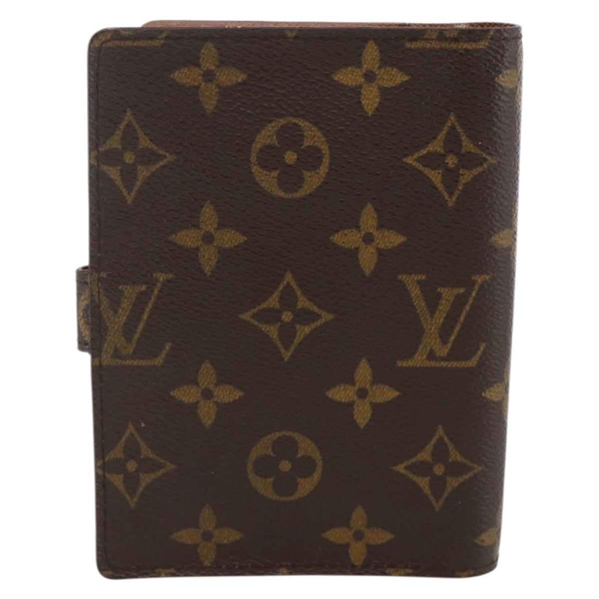 LOUIS VUITTON Monogram Agenda PM Day Planner Cover R20005 LV Auth BA11626