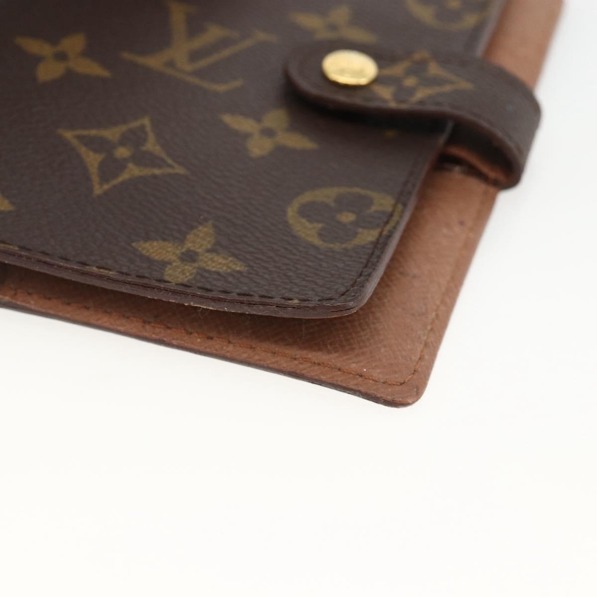 LOUIS VUITTON Monogram Agenda PM Day Planner Cover R20005 LV Auth BA11626