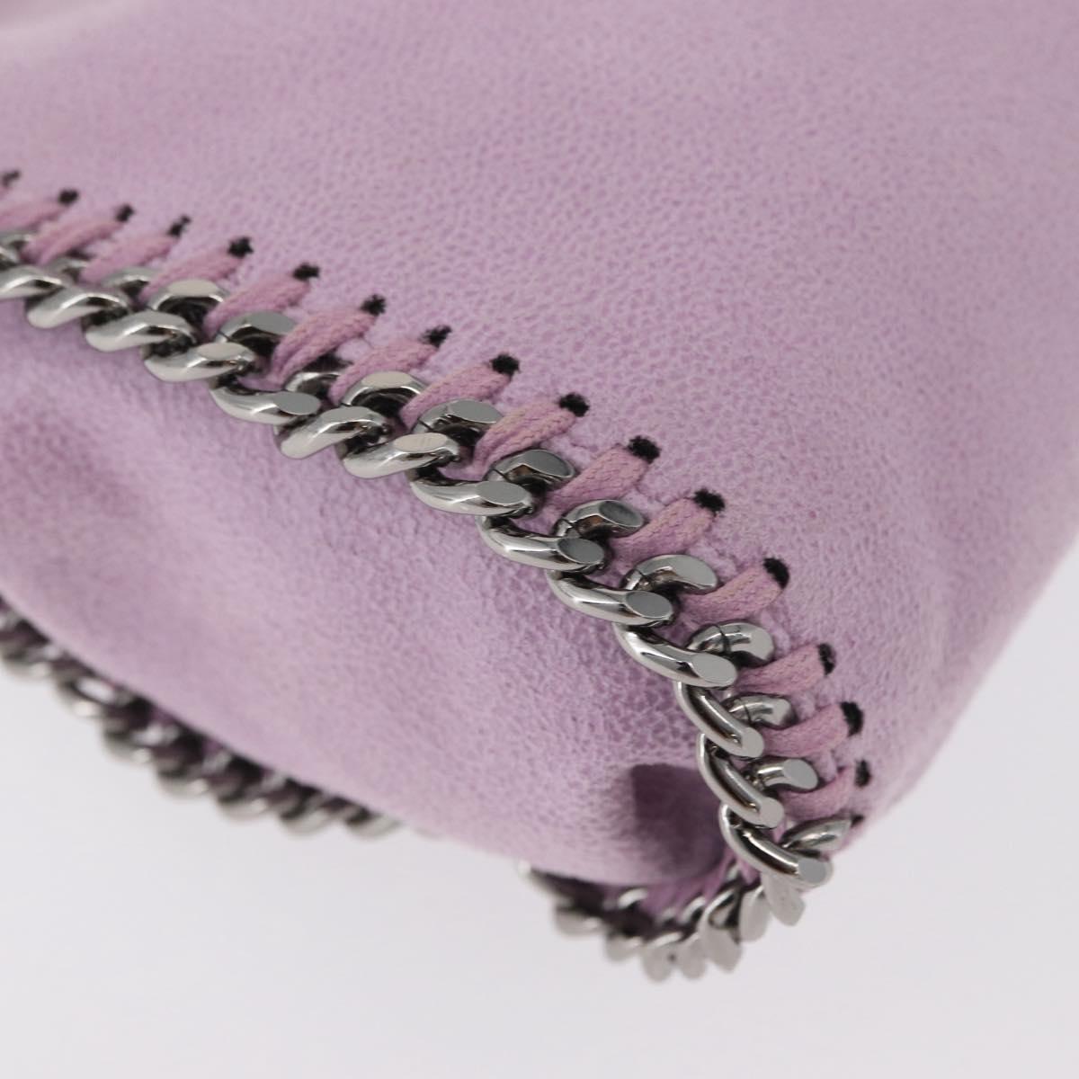 Stella MacCartney Falabella Shoulder Bag polyester Pink Silver Auth BA11627