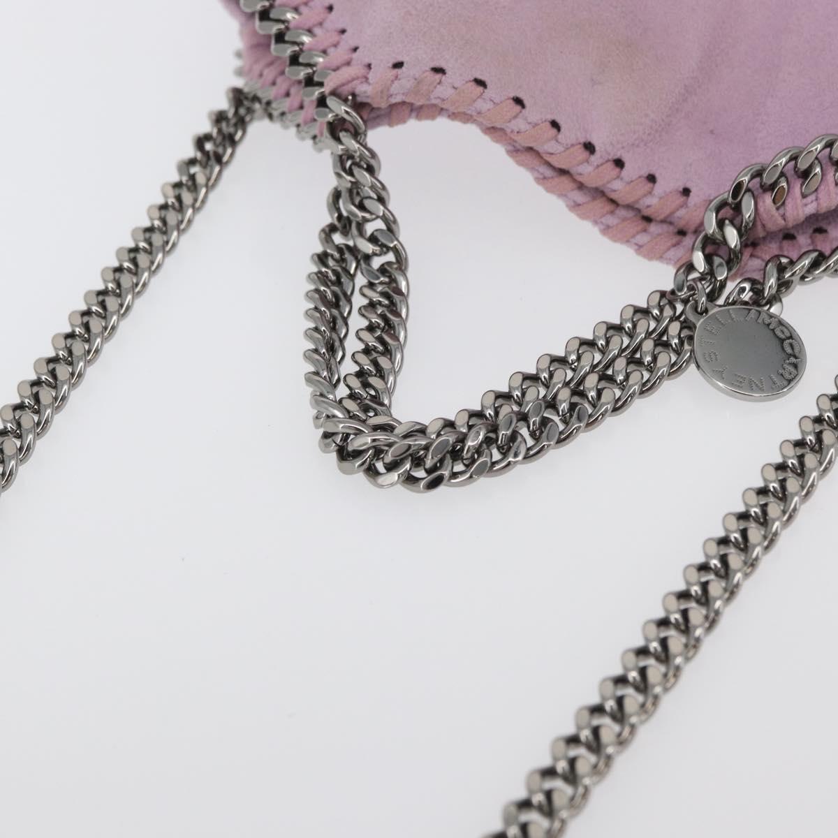 Stella MacCartney Falabella Shoulder Bag polyester Pink Silver Auth BA11627