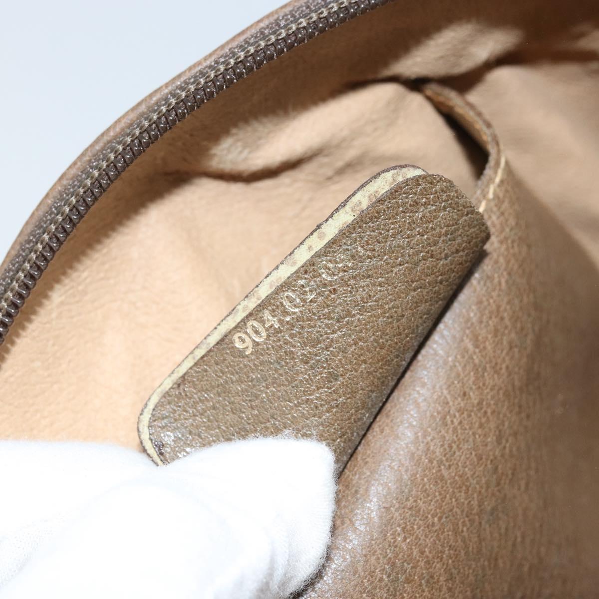 GUCCI GG Supreme Web Sherry Line Bag PVC Beige Gold 904 02 047 Auth BA11637