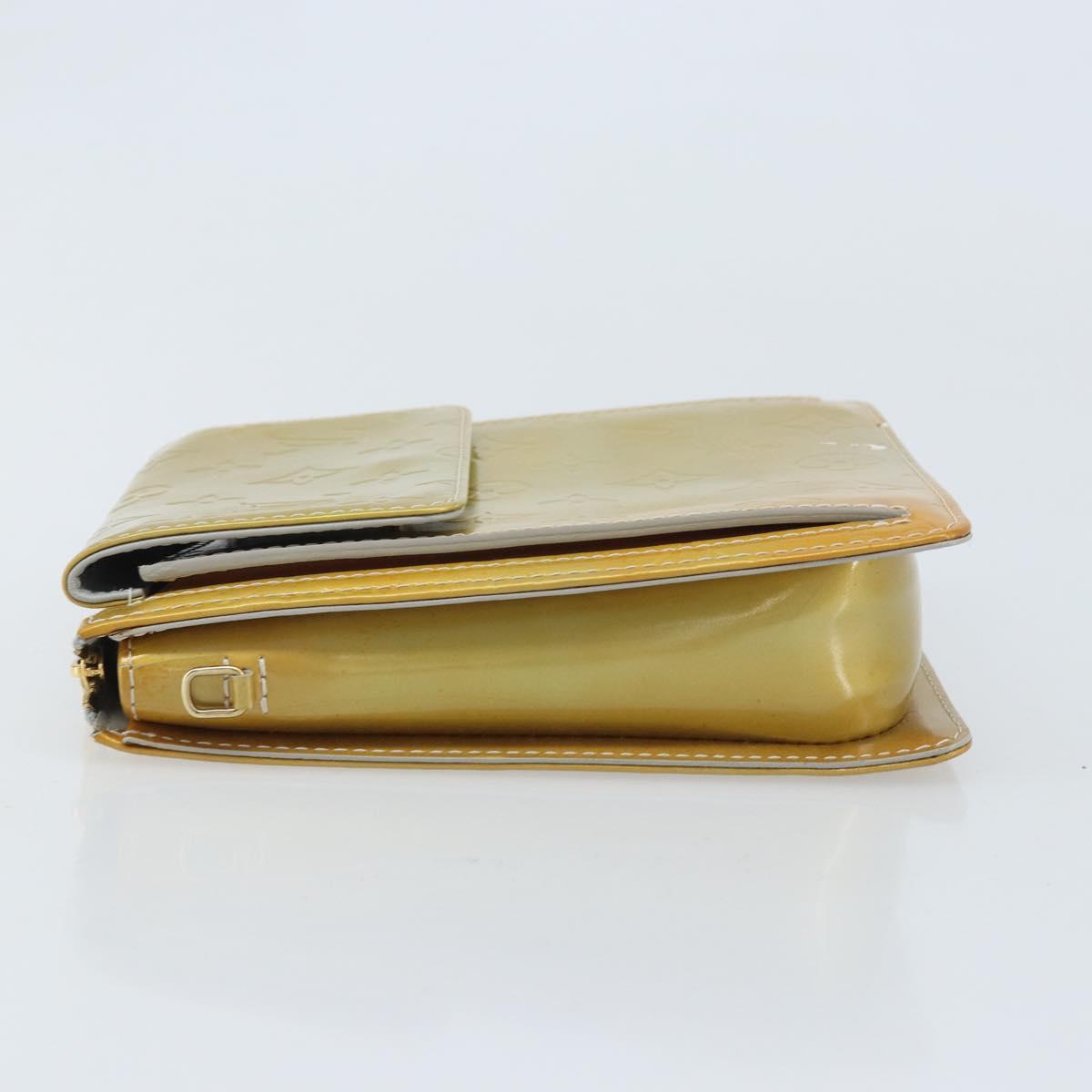 LOUIS VUITTON Monogram Vernis Motto Accessory Pouch Gris M91030 LV Auth BA11648