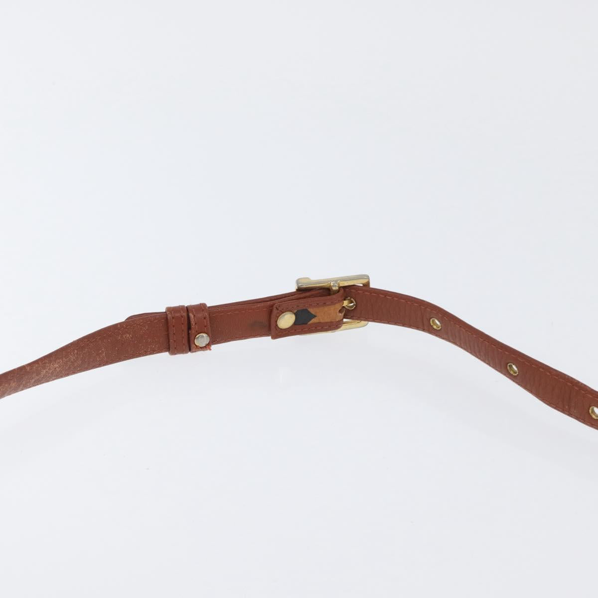 MCM Vicetos Logogram Shoulder Bag PVC Leather Brown Gold Auth BA11651