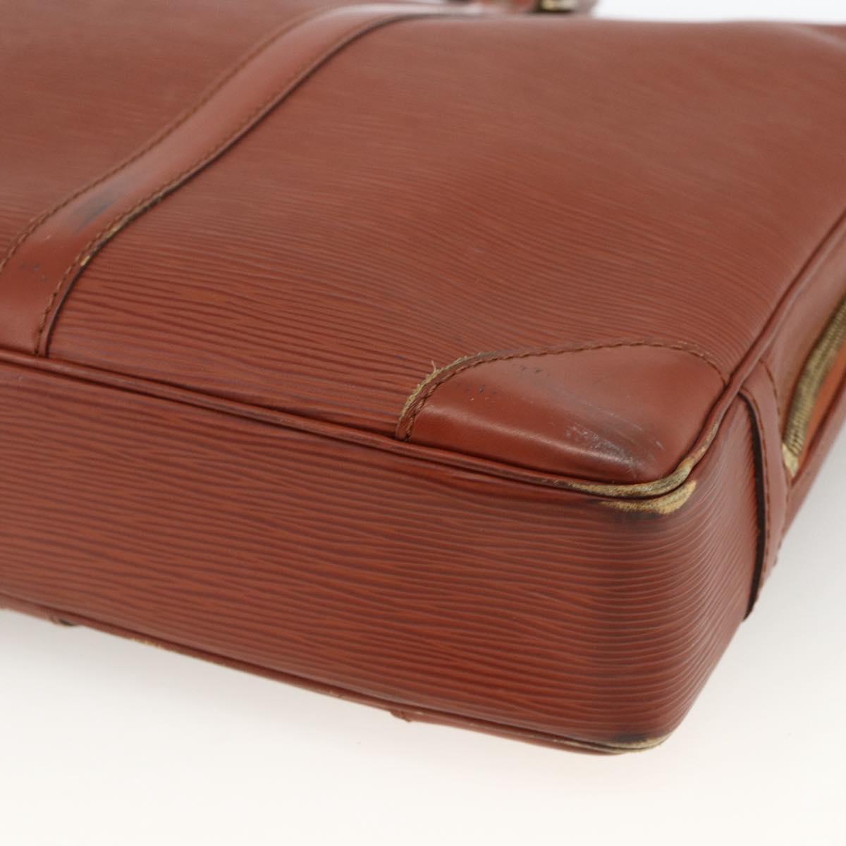 LOUIS VUITTON Epi Porte Documents Voyage Business Bag Brown M54478 Auth BA11658