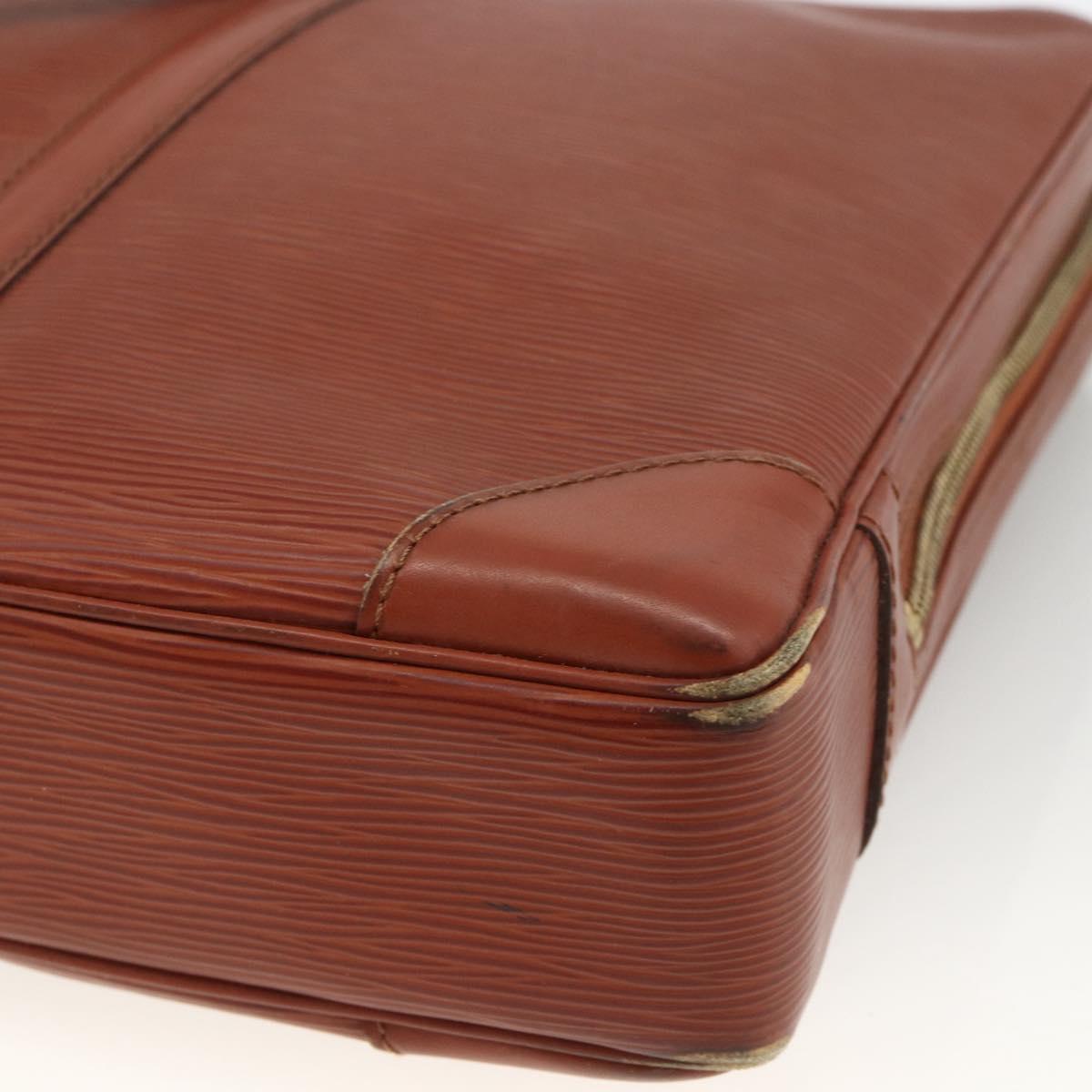 LOUIS VUITTON Epi Porte Documents Voyage Business Bag Brown M54478 Auth BA11658