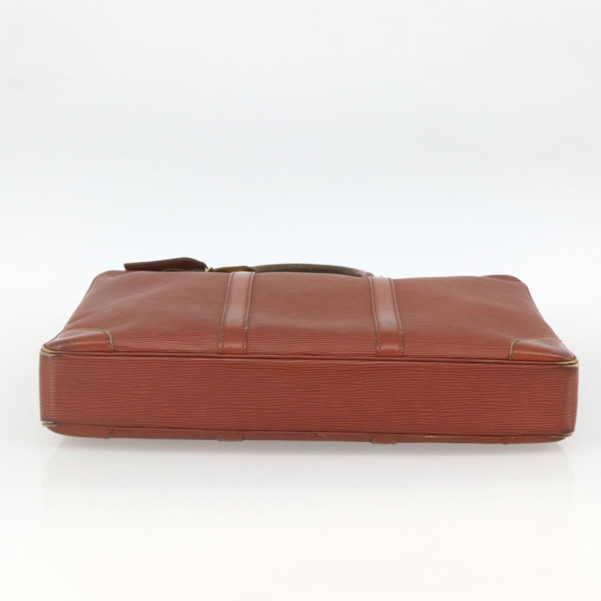 LOUIS VUITTON Epi Porte Documents Voyage Business Bag Brown M54478 Auth BA11658