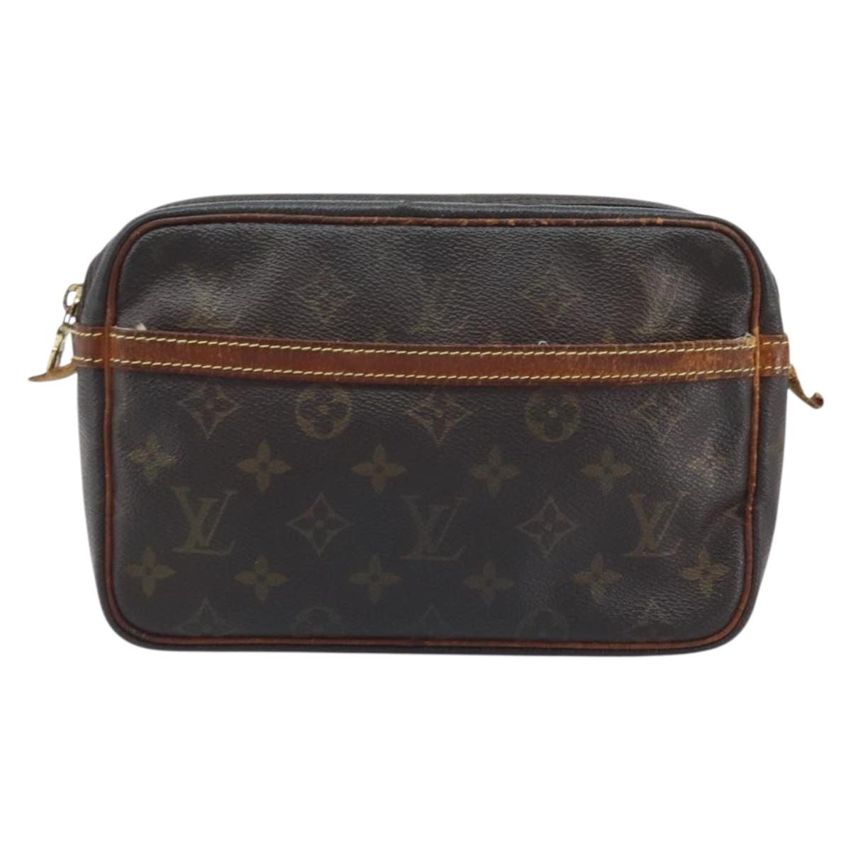 LOUIS VUITTON Monogram Compiegne 23 Clutch Bag M51847 LV Auth BA11663