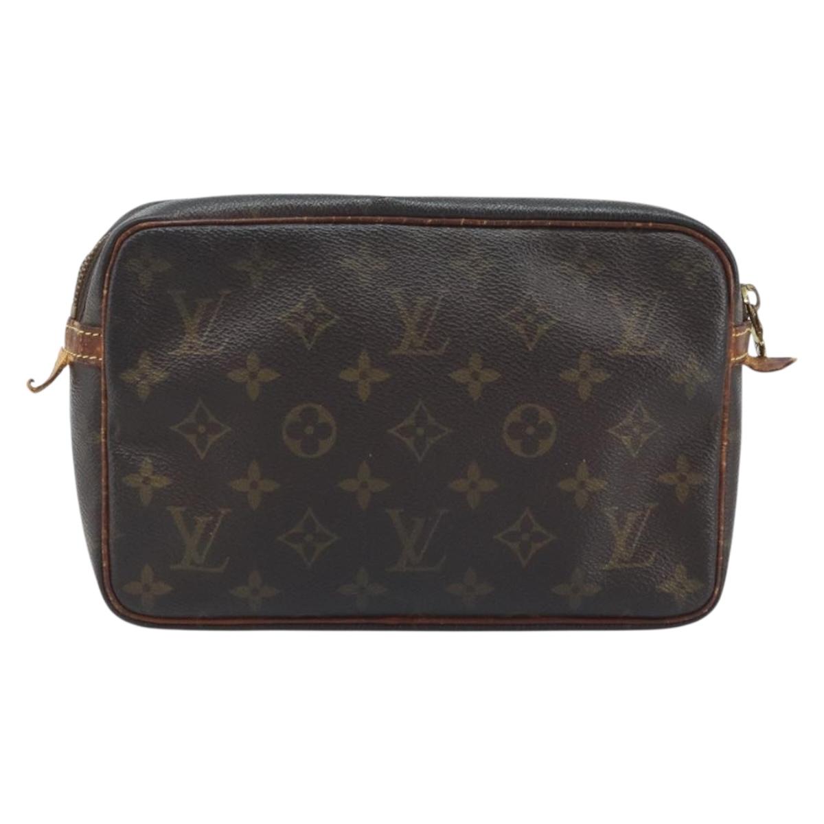 LOUIS VUITTON Monogram Compiegne 23 Clutch Bag M51847 LV Auth BA11663