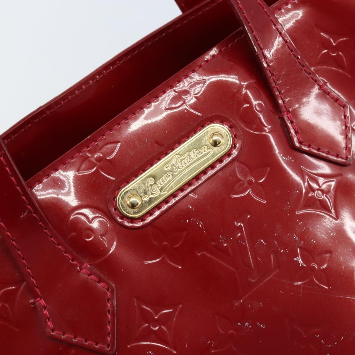 LOUIS VUITTON Monogram Vernis Wilshire PM Bag Pomme D'amour M93642 Auth BA11677