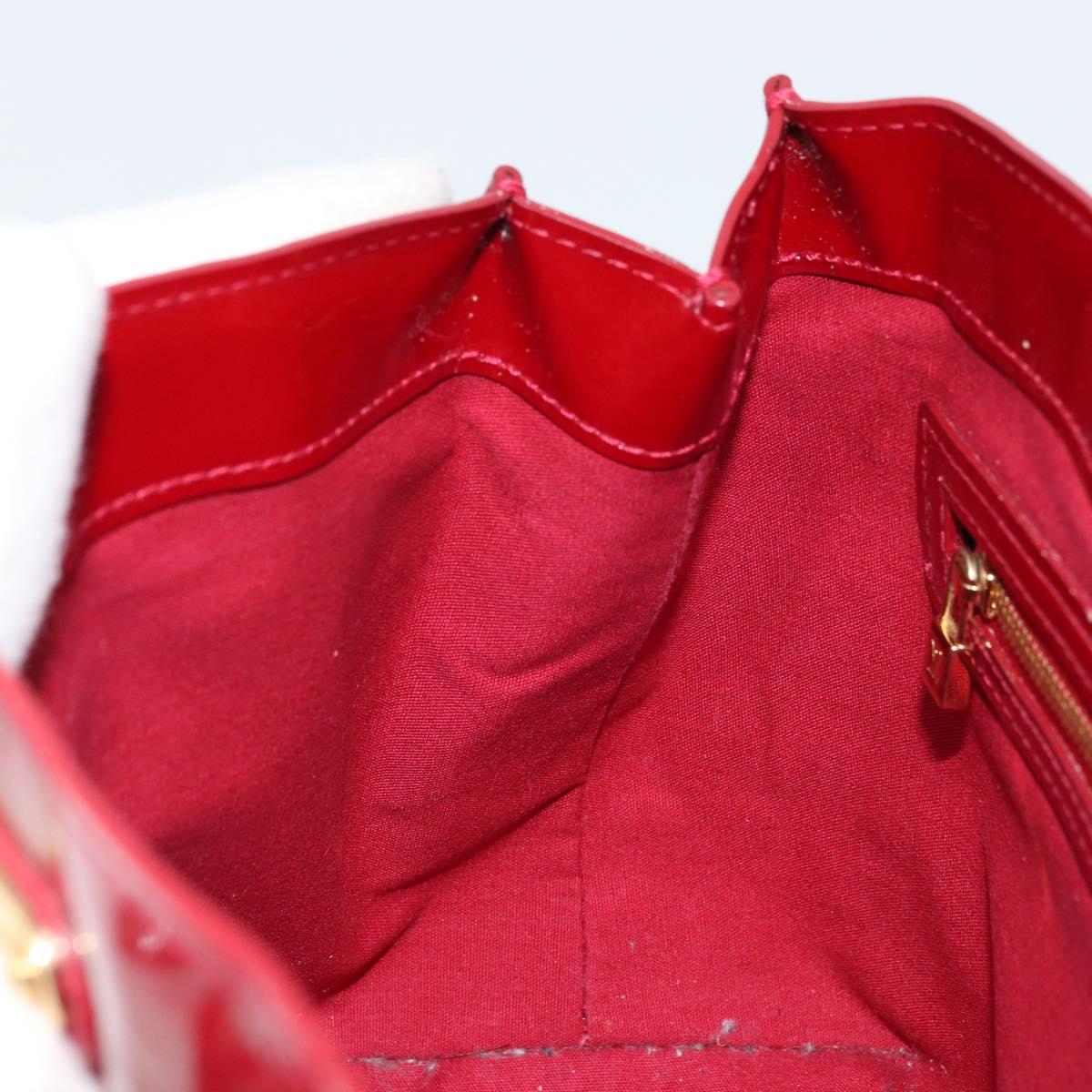 LOUIS VUITTON Monogram Vernis Wilshire PM Bag Pomme D'amour M93642 Auth BA11677