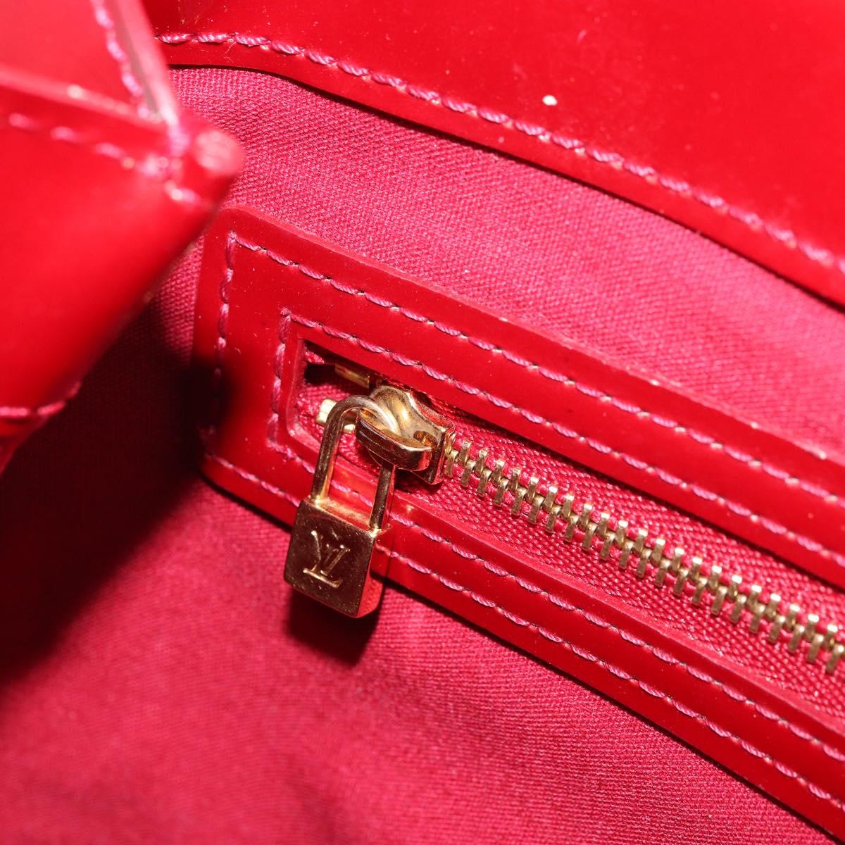 LOUIS VUITTON Monogram Vernis Wilshire PM Bag Pomme D'amour M93642 Auth BA11677