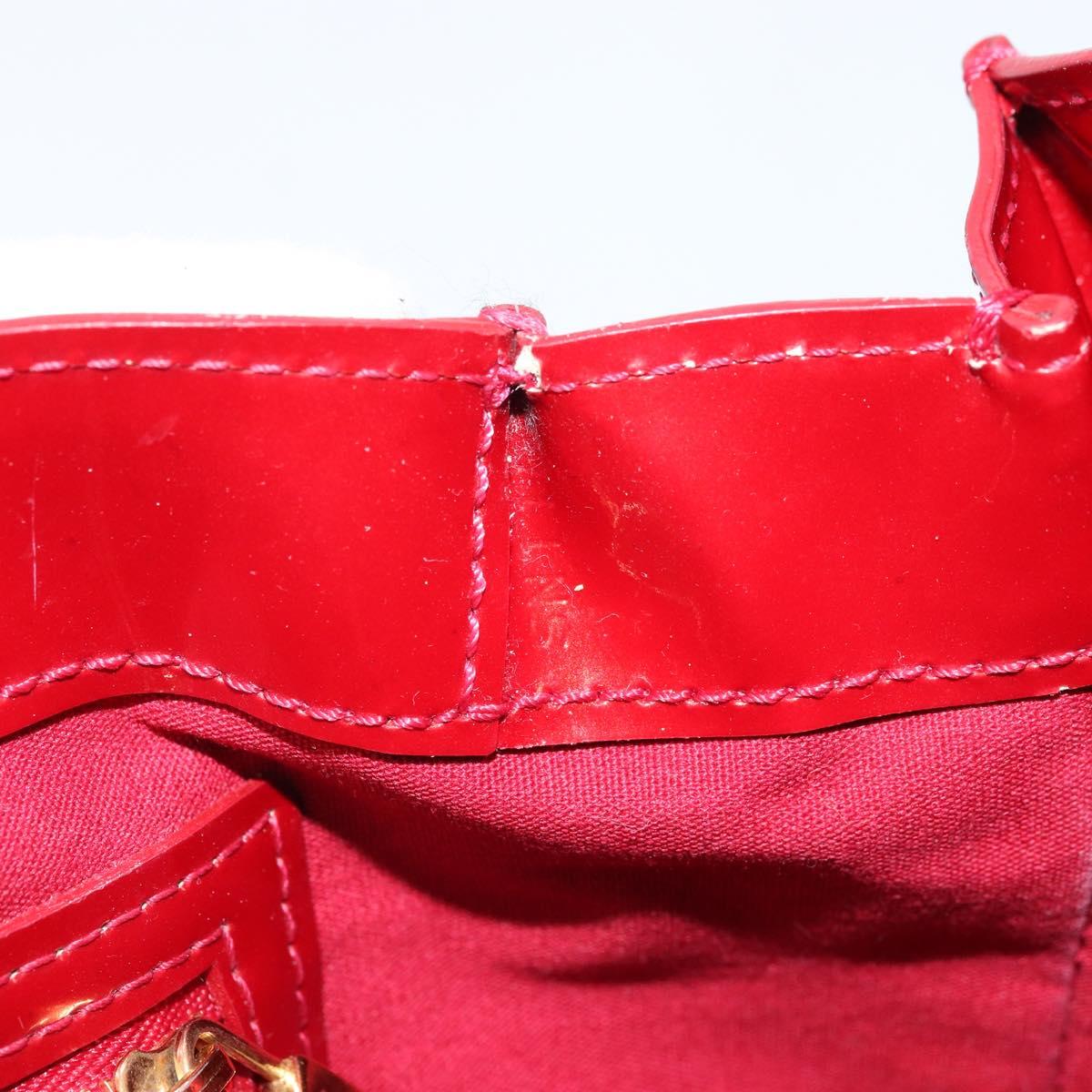 LOUIS VUITTON Monogram Vernis Wilshire PM Bag Pomme D'amour M93642 Auth BA11677