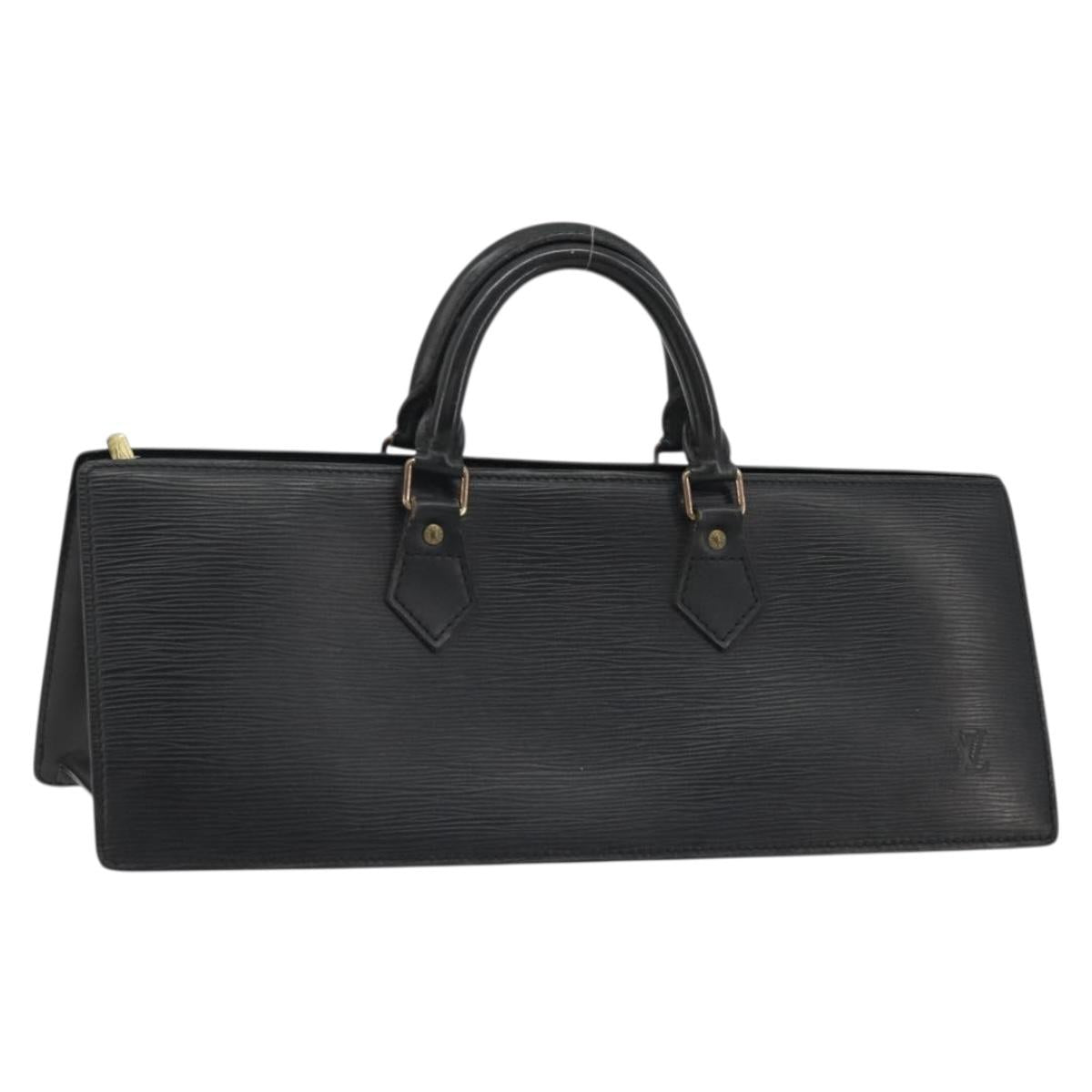 LOUIS VUITTON Epi Sac Triangle Hand Bag Black M52092 LV Auth BA11684