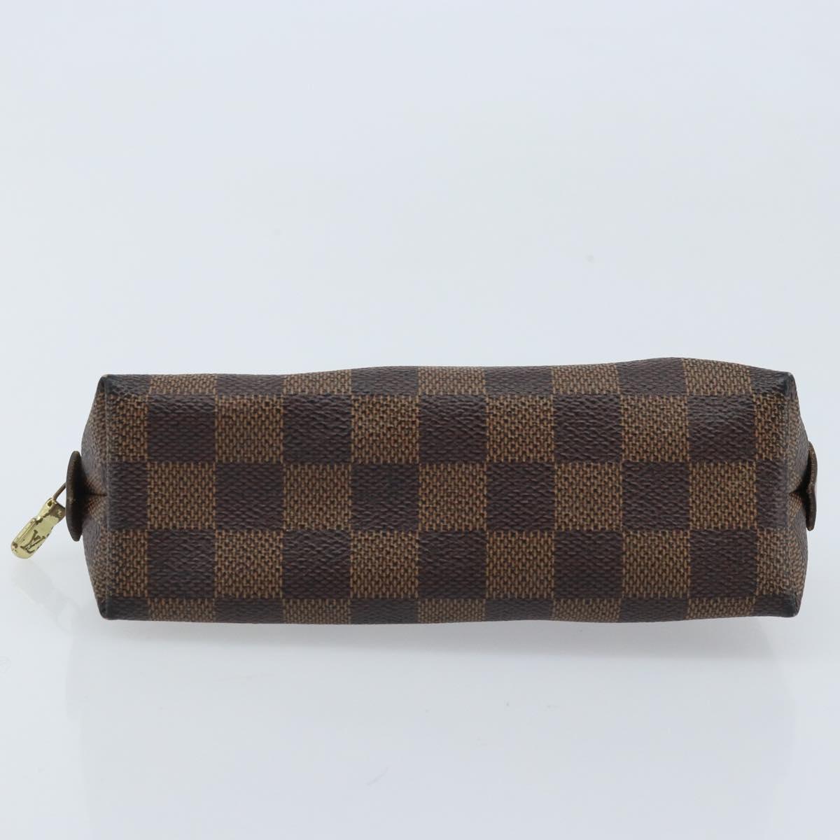 LOUIS VUITTON Damier Ebene Pochette Cosmetic PM Pouch N47516 LV Auth BA11689