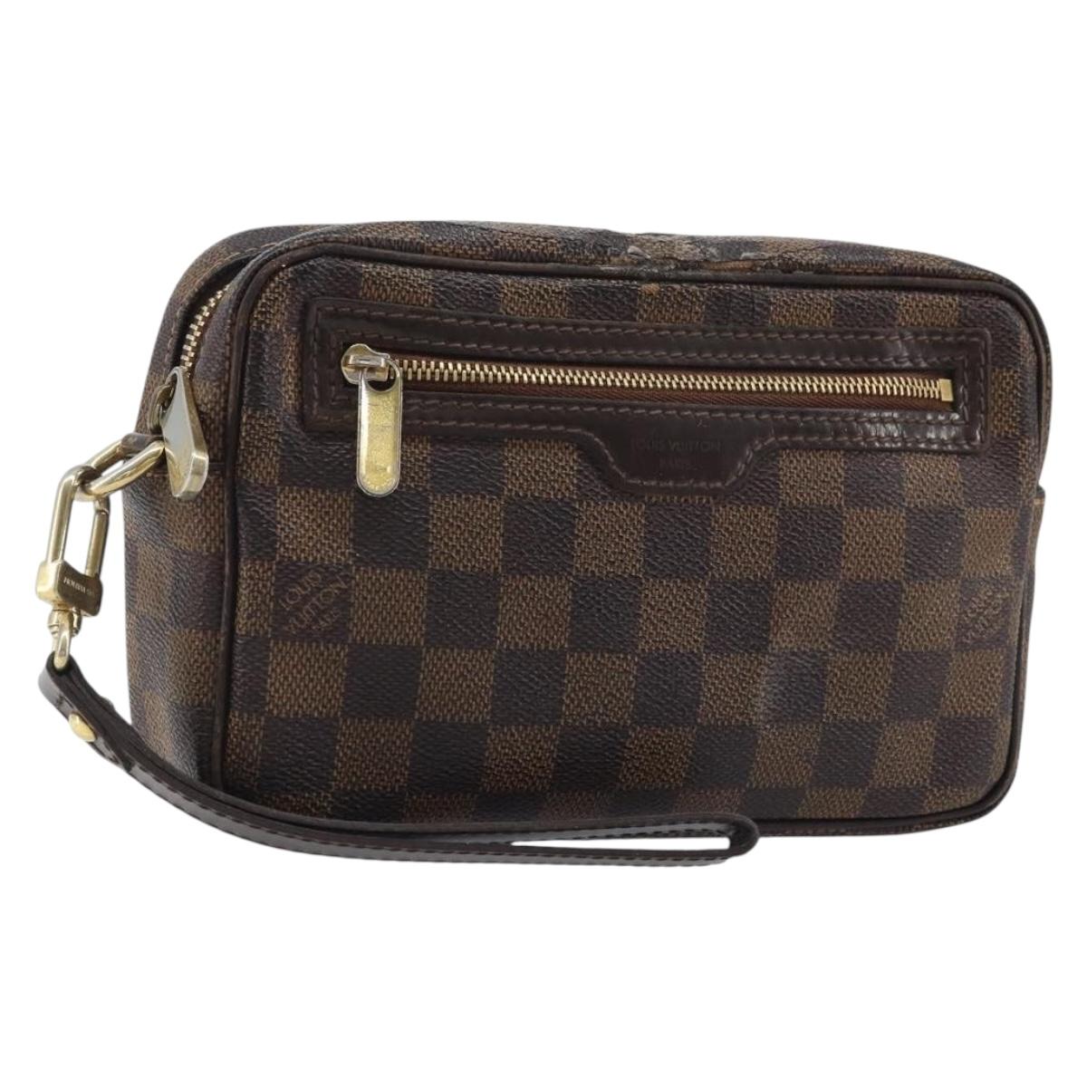 LOUIS VUITTON Damier Ebene Pochette Billets Macau Clutch Bag N61739 Auth BA11690