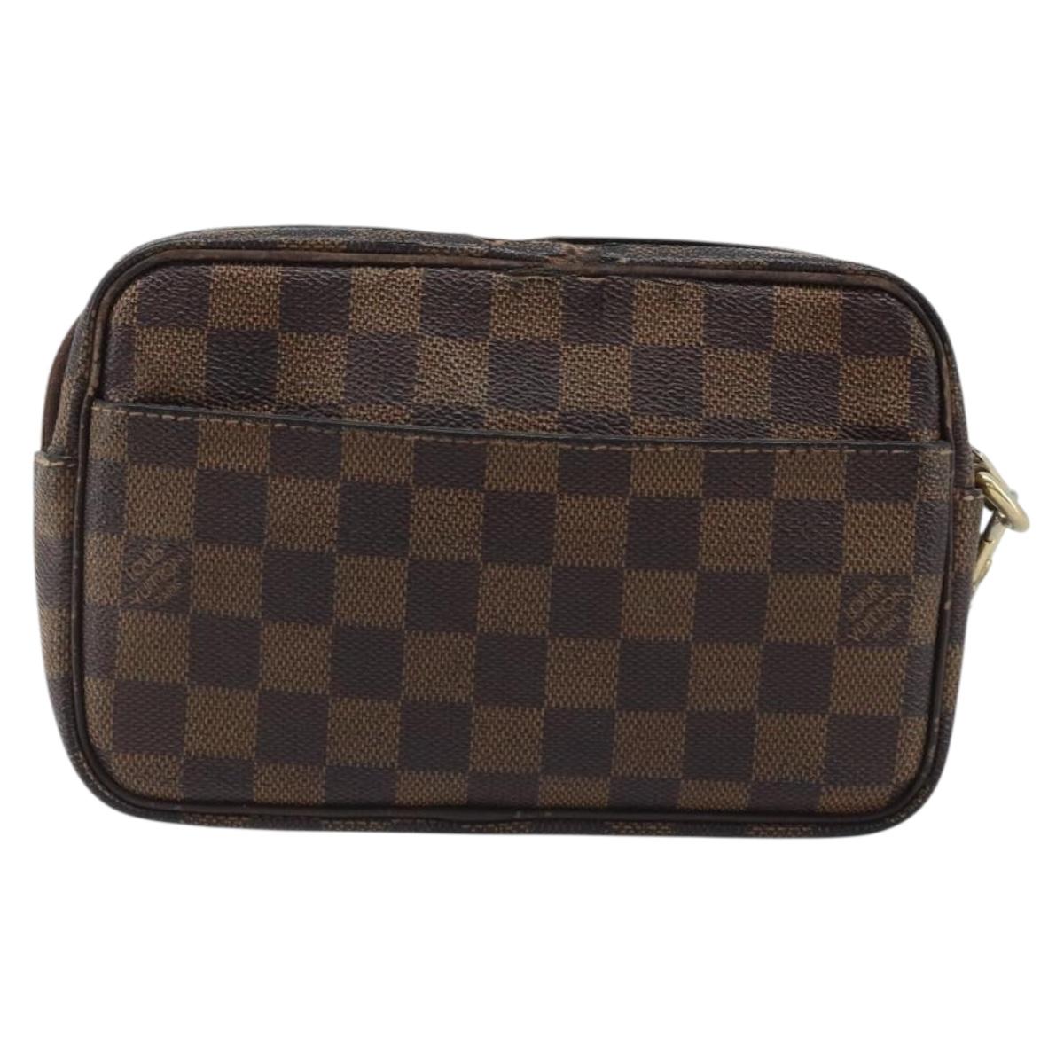 LOUIS VUITTON Damier Ebene Pochette Billets Macau Clutch Bag N61739 Auth BA11690