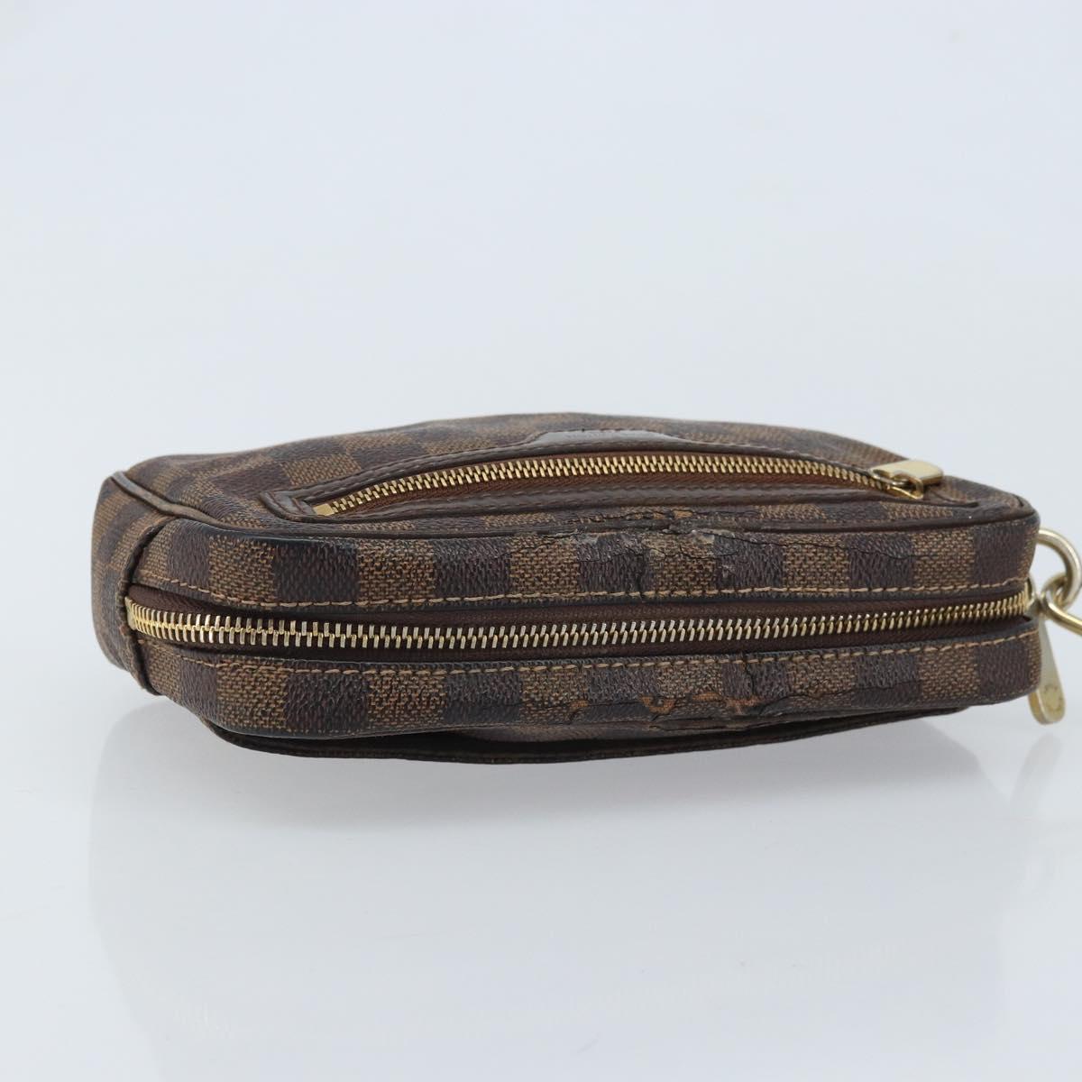 LOUIS VUITTON Damier Ebene Pochette Billets Macau Clutch Bag N61739 Auth BA11690