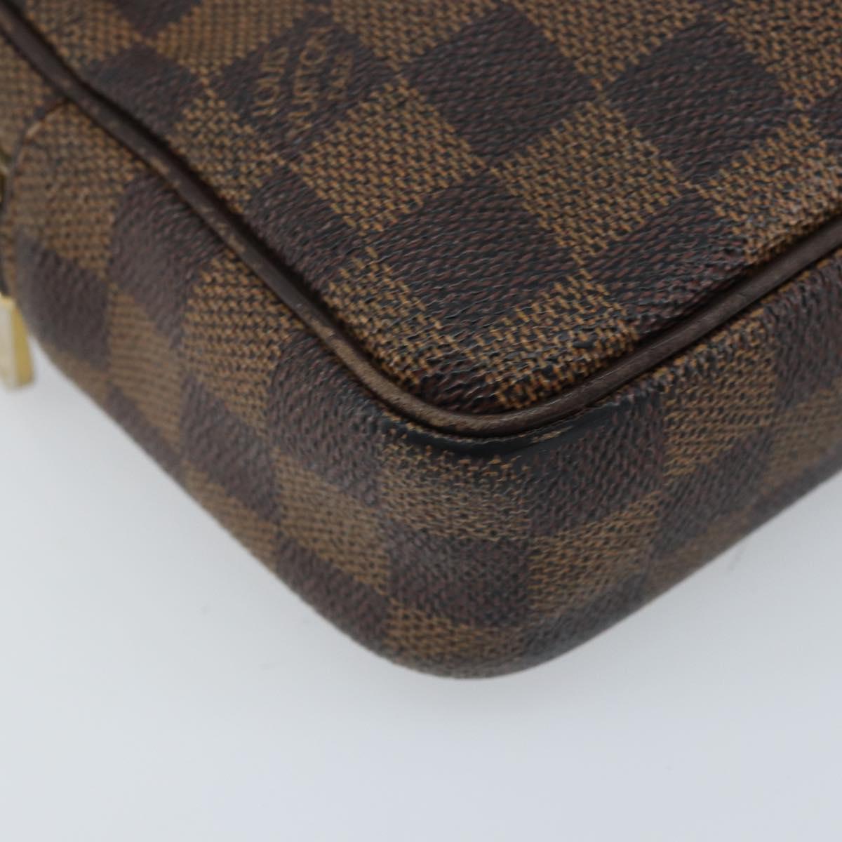 LOUIS VUITTON Damier Ebene Pochette Billets Macau Clutch Bag N61739 Auth BA11690