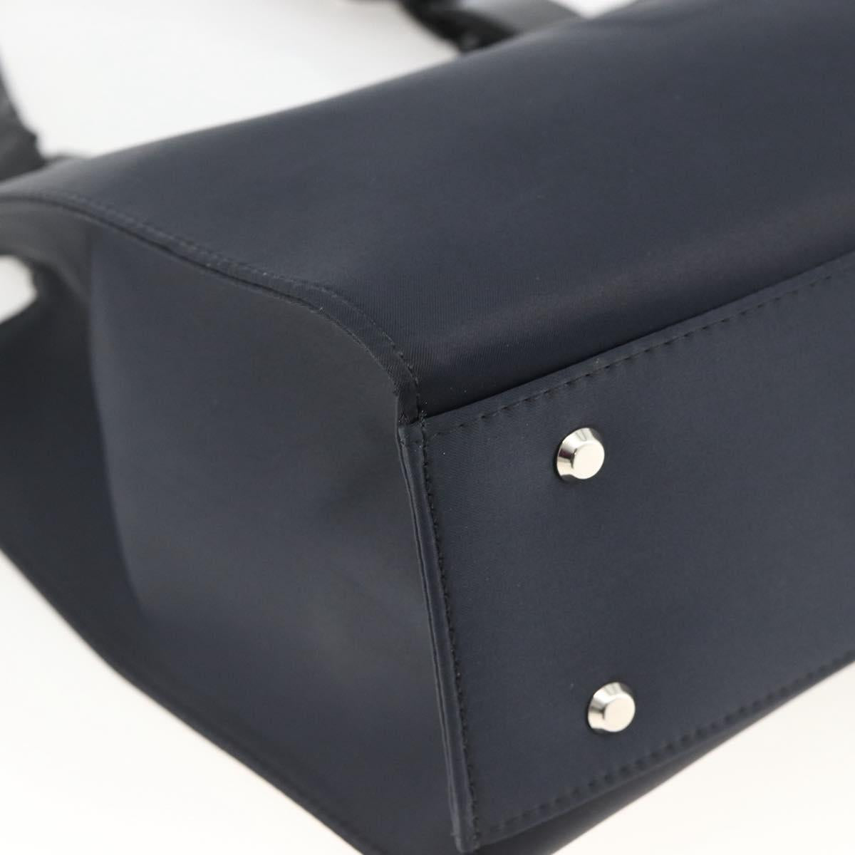 SAINT LAURENT Shoulder Bag Nylon Navy Silver Auth BA11701