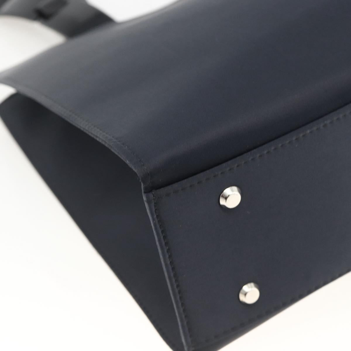 SAINT LAURENT Shoulder Bag Nylon Navy Silver Auth BA11701