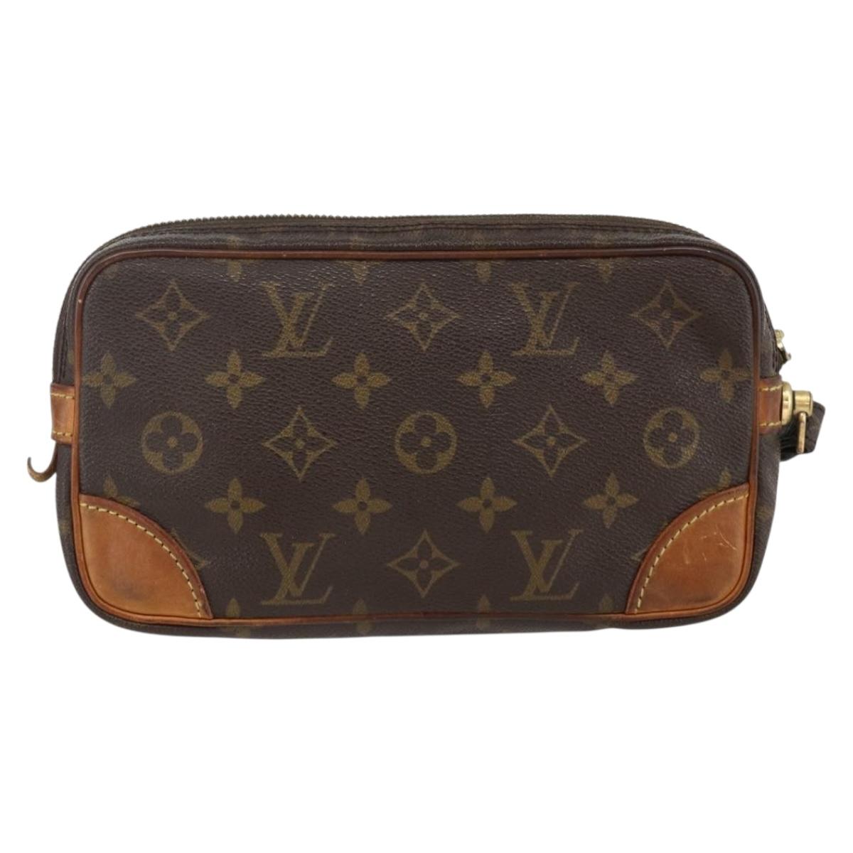 LOUIS VUITTON Monogram Marly Dragonne PM Clutch Bag M51827 LV Auth BA11704