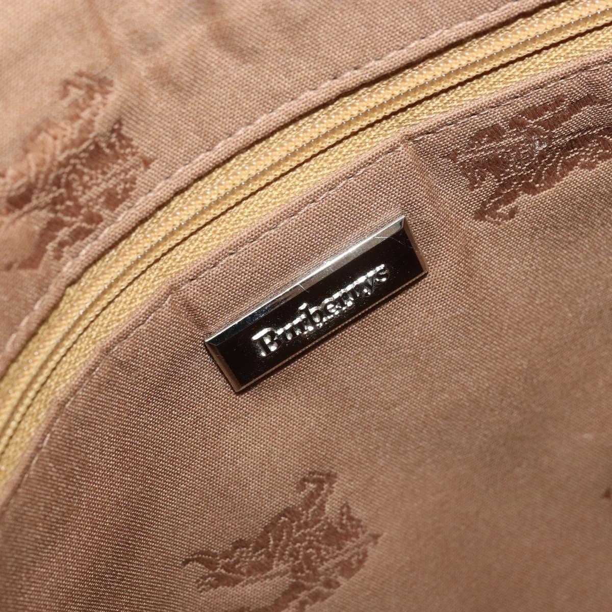 Burberrys Nova Check Shoulder Bag Canvas Beige Silver Auth BA11709