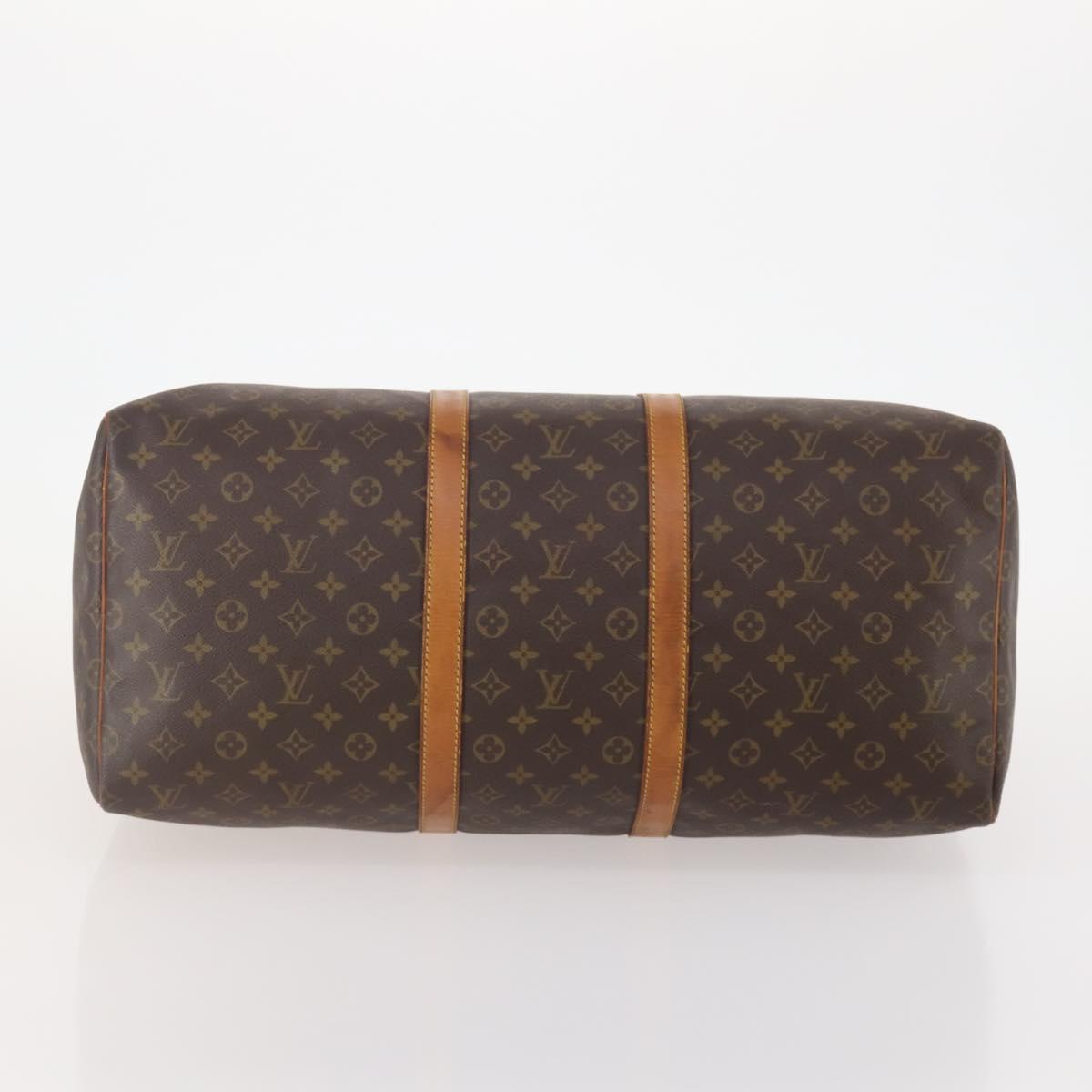 LOUIS VUITTON Monogram Keepall 55 Boston Bag M41424 LV Auth BA11712